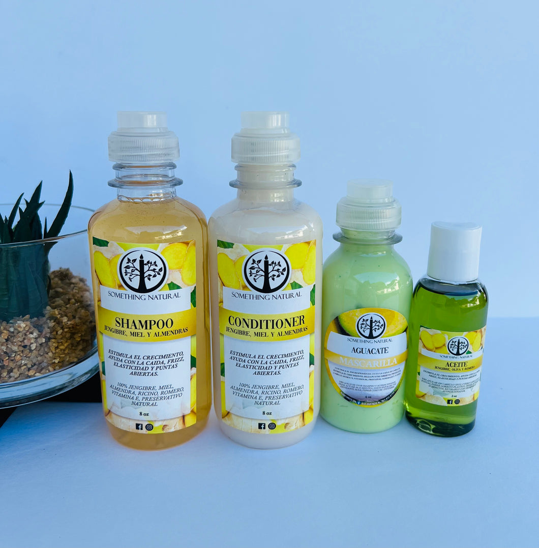 Kit Jengibre Miel y Almendras con Mascarilla Aguacate